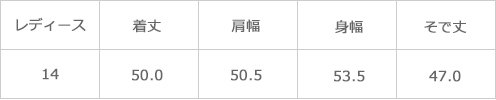 サイズ表