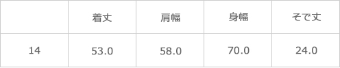 サイズ表