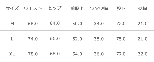 サイズ表