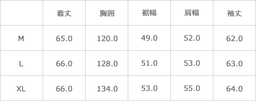 サイズ表
