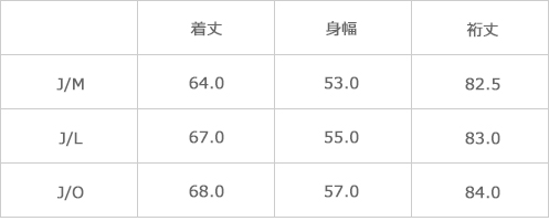 サイズ表