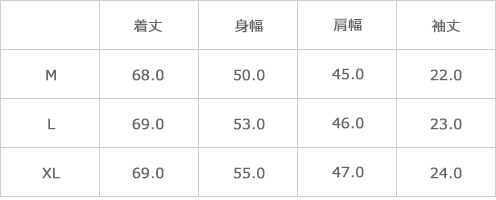 サイズ表