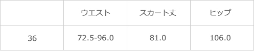 サイズ表