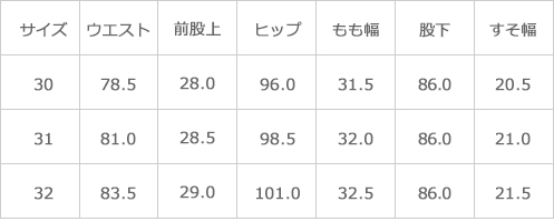 サイズ表