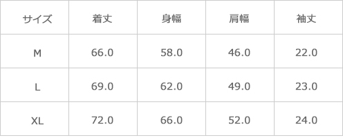 サイズ表