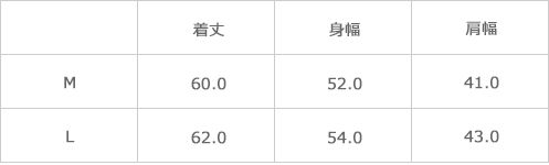 サイズ表