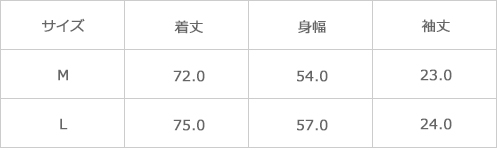 サイズ表