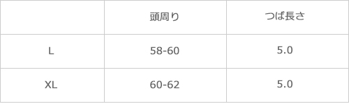 サイズ表