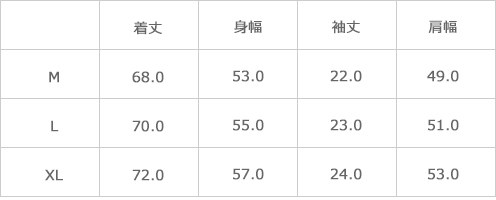 サイズ表