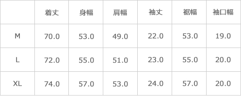 サイズ表