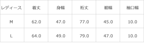 サイズ表
