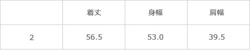サイズ表