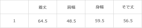 サイズ表
