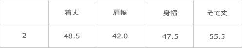 サイズ表