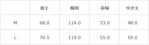 サイズ表