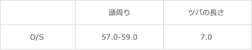 サイズ表