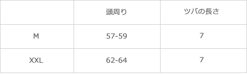 サイズ表