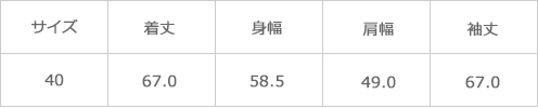 サイズ表