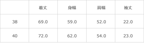 サイズ表