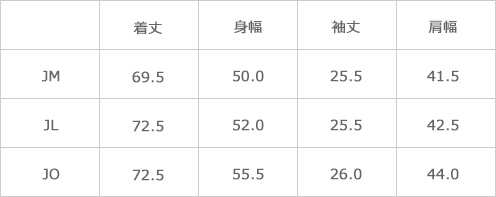 サイズ表