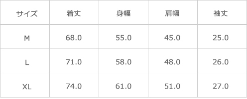 サイズ表