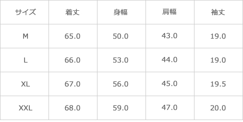 サイズ表