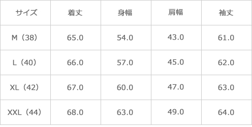 サイズ表