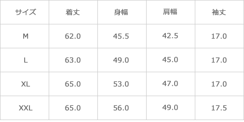 サイズ表