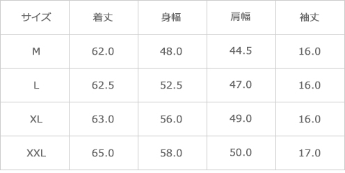 サイズ表
