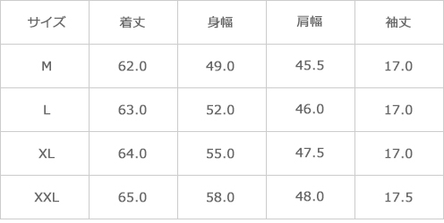 サイズ表