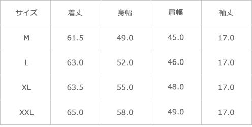 サイズ表