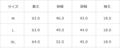 サイズ表
