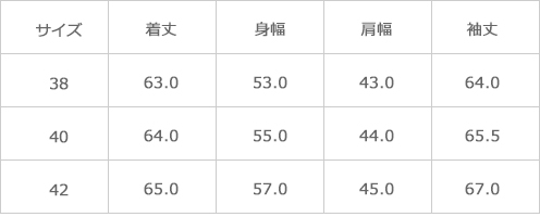 サイズ表