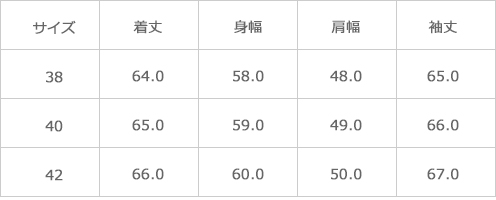 サイズ表