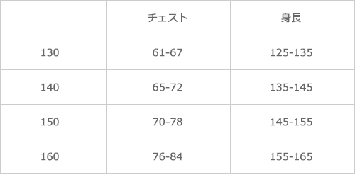 サイズ表