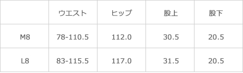 サイズ表